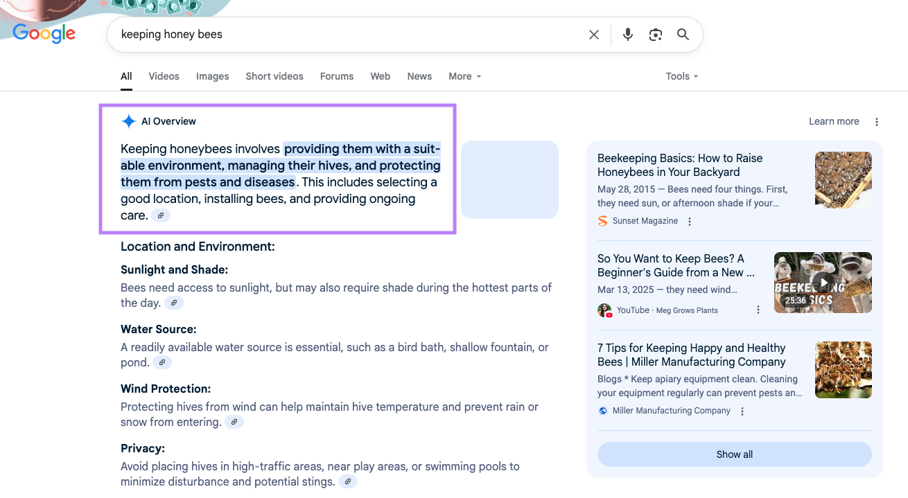 Full AI Overview text as seen in search results